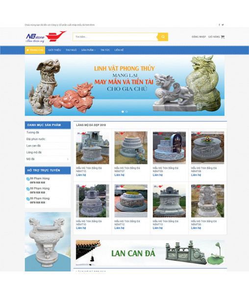 Theme wordpress bán bia đá