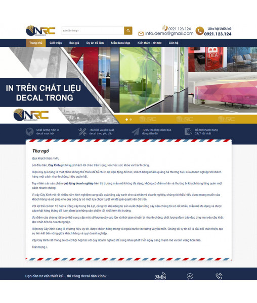 Theme wordpress bán decal