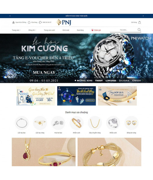 Theme wordpress bán trang sức 02