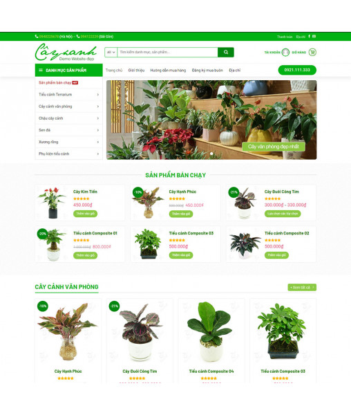 Theme wordpress cây xanh 01