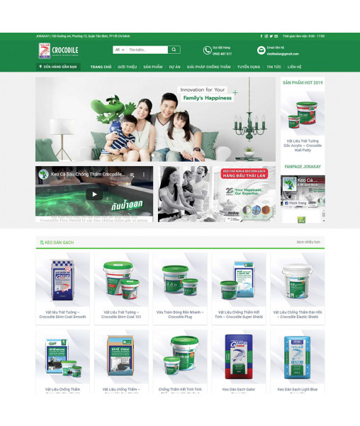 Theme wordpress flatsome bán bột sơn