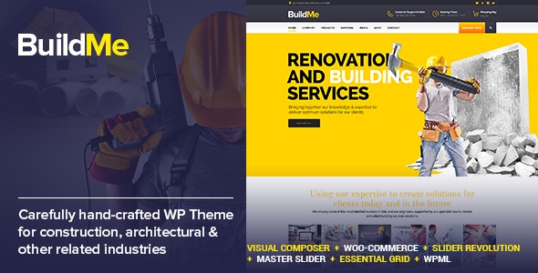 Share themes BuildMe, website xây dựng và kiến trúc