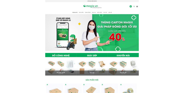 Theme wordpress bán thùng carton