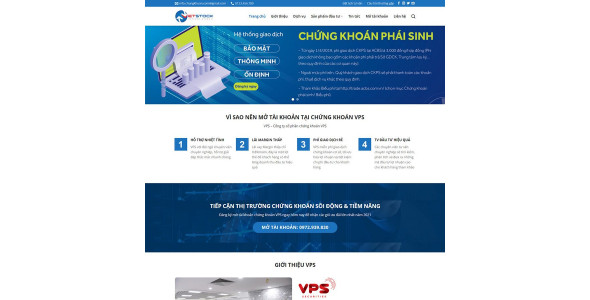 Theme wordpress giới thiệu công ty chứng khoán